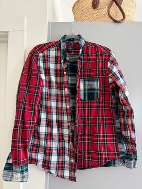 J. Crew Men’s Red Plaid Button-Down Shirt